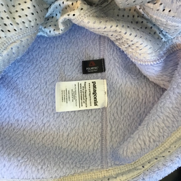 Womens Patagonia Snap-T Light Blue Pullover Polartec Fleece Sweater Size Small. - Picture 4 of 5